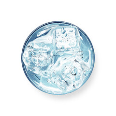 Canvas Print - Glass of water with ice cubes