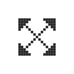 Wall Mural - standard white and black pixel cursors vector collection isolated on white background.