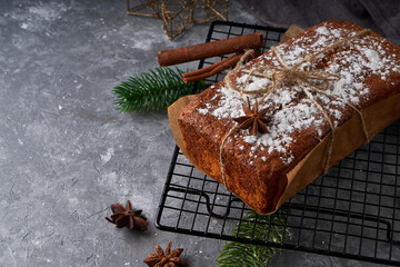 Wall Mural - Homemade English sponge cake, tender carrot cake