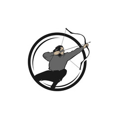 Wall Mural - Archer Logo Designs concept, Archery Silhouette Logo designs vector, Archer Sport logo