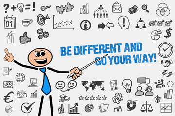 Poster - Be different and go your way! 