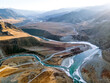 confluence of two rivers - Chuya and Katun, Altai republic, Russia. sunrise, sunset,