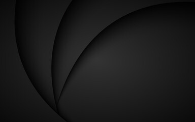 Wall Mural - simple abstract dark grey wavy background with overlayed sheets of paper. modern corporate desing