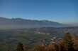 Blick übers Rheintal von Planken in Liechtenstein 11.11.2020