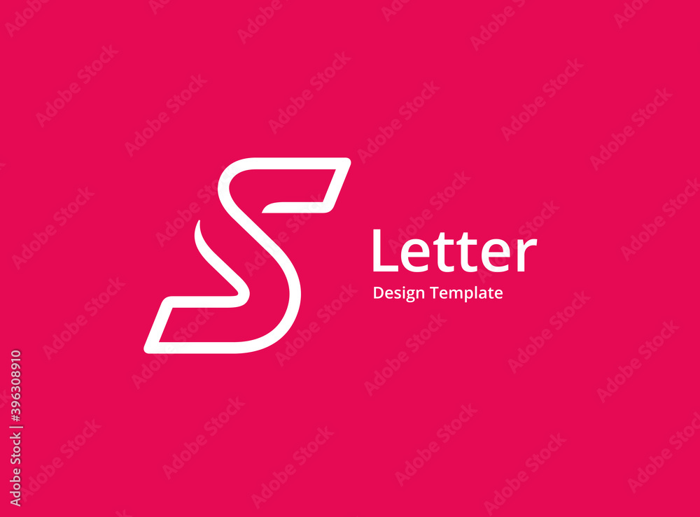 Letter S or number 5 logo icon design template elements - obrazy, fototapety, plakaty 