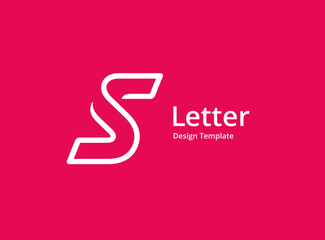Poster - letter s or number 5 logo icon design template elements