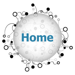 Poster - Text home. social concept . Abstract geometric background with lines, circles and dots