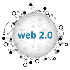 Poster - Text web. Web design concept . Abstract background with connecting dots and lines