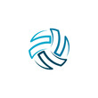 volleyball logo icon ball element vector design