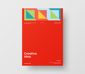 Abstract corporate identity report cover. Geometric vector business presentation design layout. Amazing company illustration brochure template.