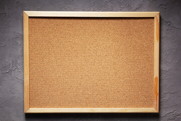 Wall Mural - cork board or corkboard at grey concrete wall