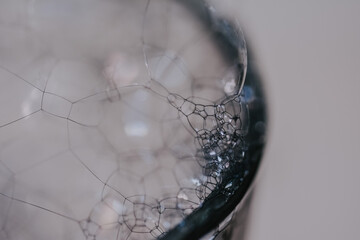 Poster - Selective focus shot of soap bubbles - perfect for backgrounds and wallpapers