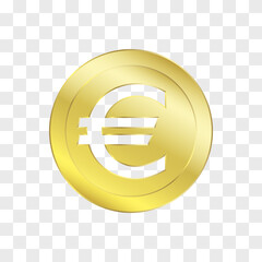 Wall Mural - Golden Euro coin symbol in checkerboard BG. European currency for online transactions. EU money.