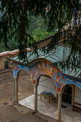 Canvas Print - High angle shot of Bulgarian Monastery