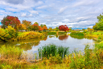 Prairie Lakes Park in Des Plaines Town of Illinois