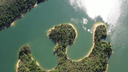 Sticker - Aerial view of Reservoir Landscape