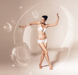 © Artem Popov - dancing ballerina in big bubble