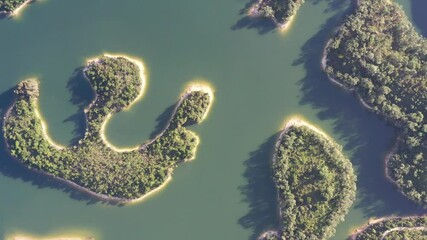 Sticker - Aerial view of Reservoir Landscape