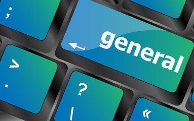 Aufkleber - general word on keyboard key, notebook computer button