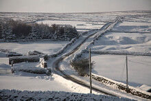 February And A Heavy Snowfall Covers The Land Around The Yorkshire Dales