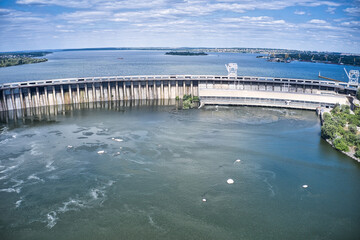 Dnieper hydroelectric power station in Zaporozhye