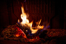 Fire In The Fireplace