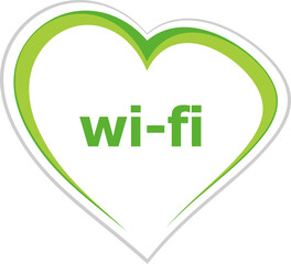 Poster - Text wi fi. web design concept