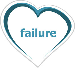 Poster - Text Failure. Finance concept