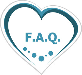 Poster - Text Faq. Education concept. frequently asked questions