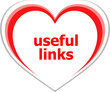 Text useful links. Information concept