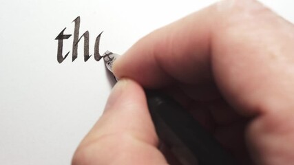 thanks for listening, written with a pen. handwriting or calligraphy close-up.