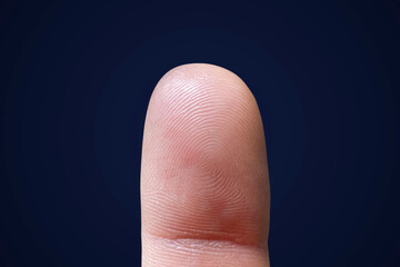 close up macro human fingerprint identification, privacy security