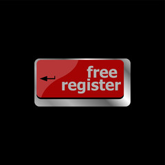 Poster - free register computer key showing internet login