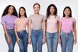 © Prostock-studio - Group Of Diverse Women Posing Smiling To Camera, White Background