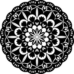 Poster - Ethnic Mandala ornament. Vintage decorative elements. Oriental pattern, Islam, Arabic, Indian motifs