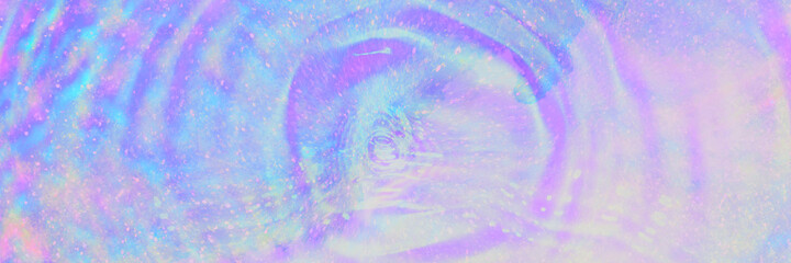 Poster - Holographic purple water ripple background copy space