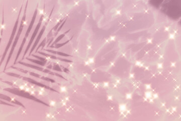 Wall Mural - tropical leaf sparkle pink image background