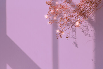 Wall Mural - purple sparkle dried flower background image
