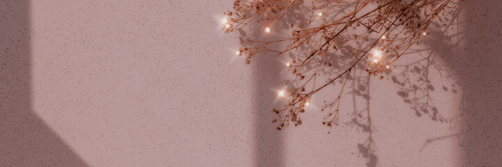 Wall Mural - brown sparkle dried flower background image