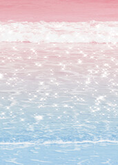 Wall Mural - pastel ombre ocean waves background image