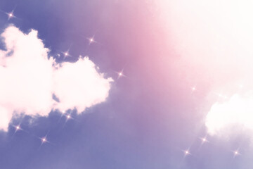 Wall Mural - sparkle cloud purple dreamy background