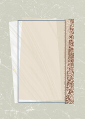 Poster - Golden shimmering rectangle frame design