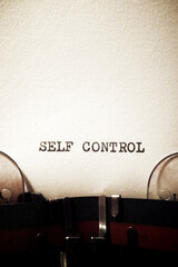 Poster - Self control phrase