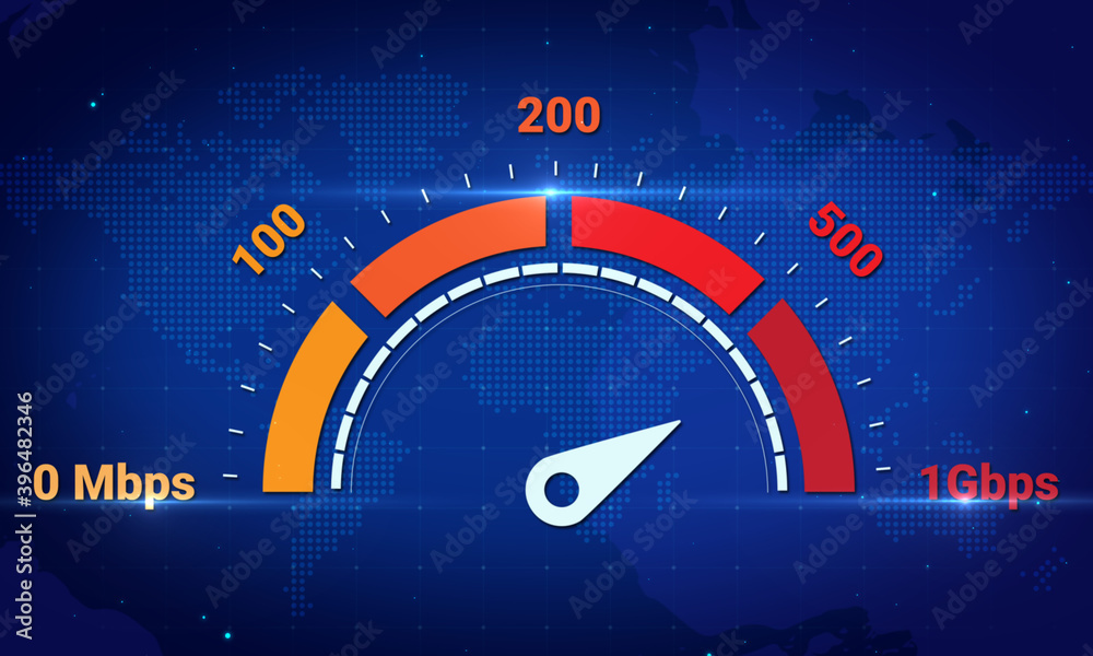 Test Speed Internet Animated Infographic Concept. Stock Illustration ...