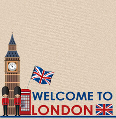 Wall Mural - Blank postcard with Big Ben london