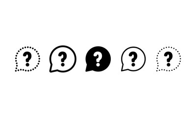 Poster - Question mark icon set. Vector on isolated white background. EPS 10
