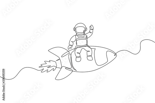 jeden-ciagly-rysunek-kosmonauty-ktory-macha-reka-i-siedzi-na-latajacej-rakiecie-kosmonauta-eksploracja-koncepcji-kosmosu-dynamiczna-pojedyncza-linia-rysowac-projekt-graficzny-ilustracji-wektorowych