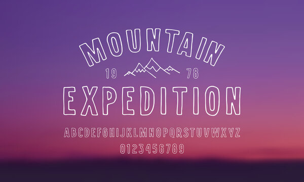 Narrow sans serif font in the style of handmade graphic