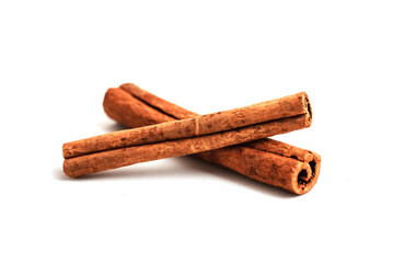 Cinnamon sticks isolated on white background