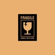 Fragile vector icon. Signs on the package